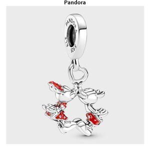 Pandora Silver and Red Charm
